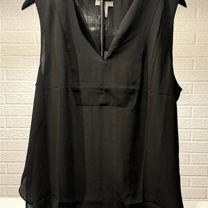 H&M Black Asymmetrical Relaxed Blouse
